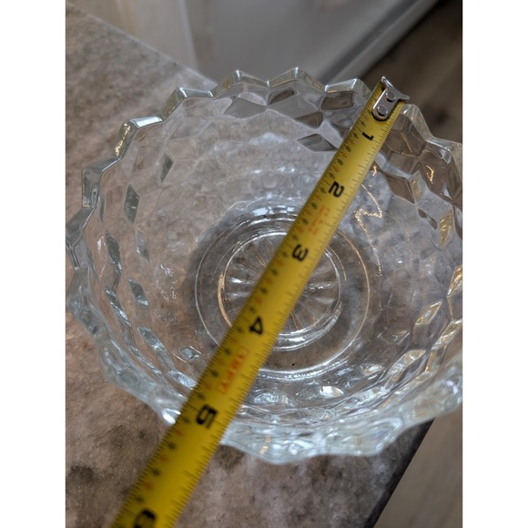 Vintage Homco Clear Glass Cubist Candy Dish‎ - Picture 3 of 6
